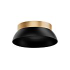 Turolight HS-VERS-12-MB-GD-CNP 12" Matt Black and Gold Canopy Trim