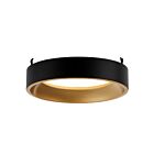 Turolight HS-VERS-12-MB-GD 12" Matt Black and Gold Deco Trim