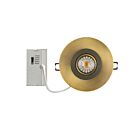 Turolight RGD-CHY2-4-8W-5CCT-GD-D 8W Gold 4" LED Recessed Gimbal Light