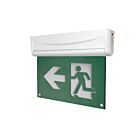 Turolight TL-RMES222-UDC White 2W Running Man LED Emergency Combo Sign