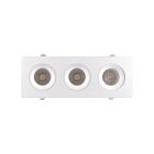 Votatec VO-SP3.5W12-120-D-5WAY-3H-WH Matte White 36W 3.5" 3 Heads Regressed Gimbal 5Way