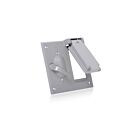 Leviton WM2SG-GY Metallic Two Gang Switch/Gfci