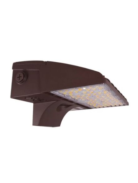 Adjustable wall pack LED light fixture for bright outdoor illumination