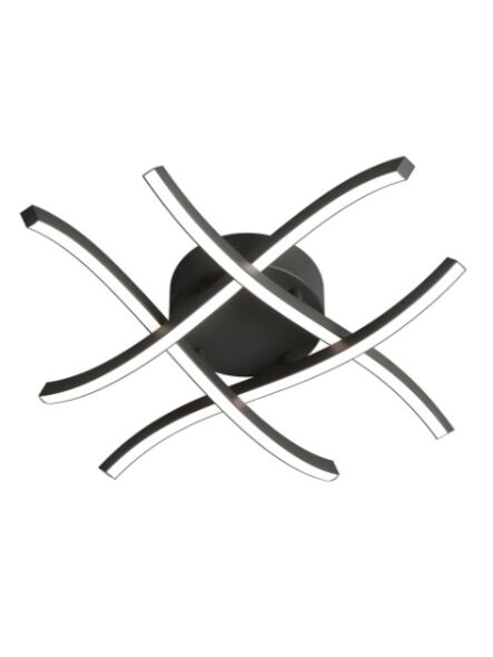 Artika modern and unique 24 watt LED flush mount in matte black structure finish
