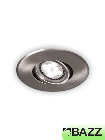bazz 310 series 7w led recessed light brushed chrome 310l7b