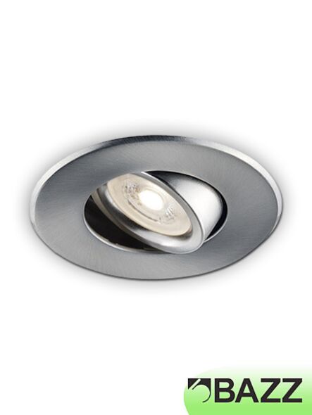 bazz 310 series 7w led recessed light brushed chrome 310labm4 (4-pk)