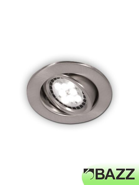 bazz 313 series 7w led recessed light brushed chrome 313l7b