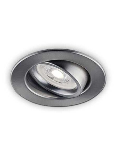 bazz flex low-profile 7w led recessed light brushed chrome 313lpab4 (4-pk)