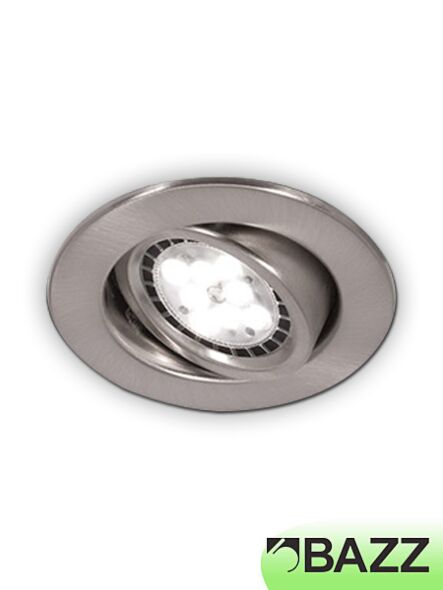 bazz flex3 series low-profile 7w led recessed light brushed chrome trim 313lpl7b