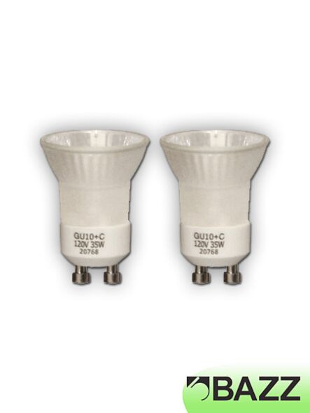 bazz 2 pack gu11 halogen 35w bulb gu11-2