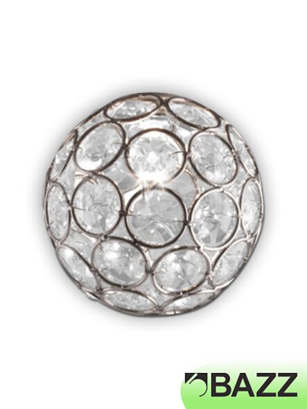 bazz lubik frosted glass and chrome lamp shade h13x02cc
