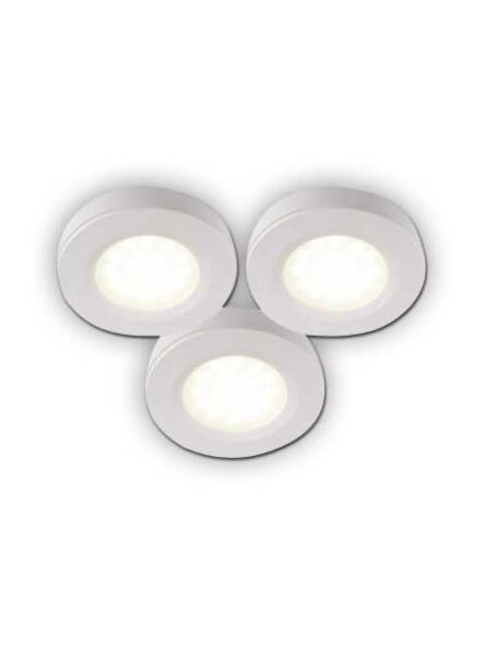 bazz 3 pack led pucks for under-cabinet 6w soft white u00063wh