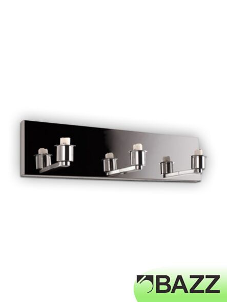bazz lubik 3 light chrome wall light w13x43ch