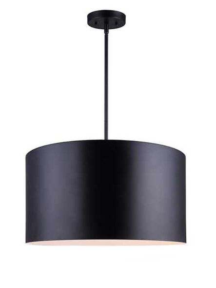 canarm knox ich405b03bk20 3-light black chandelier