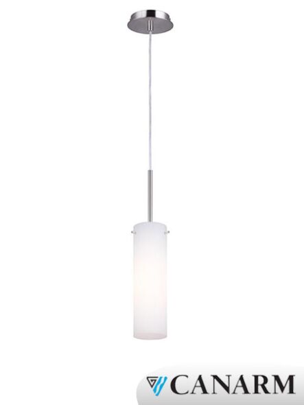 canarm camille ipl156b01bn 1-light brushed nickel pendant light