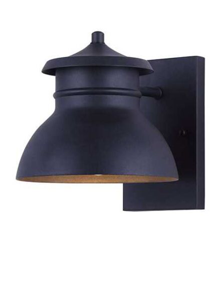 canarm winston lol255bk 1-light black finish wall light