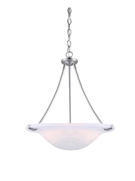 canarm nouveau richan65315 bn 3-light brushed pewter chandelier