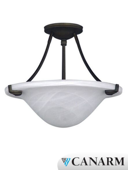 canarm nouveau risf65315 orb 3-light oil rubbed bronze ceiling light