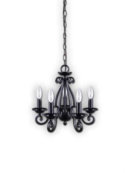 canarm charlotte 5 lights black chandelier ich229b05bk