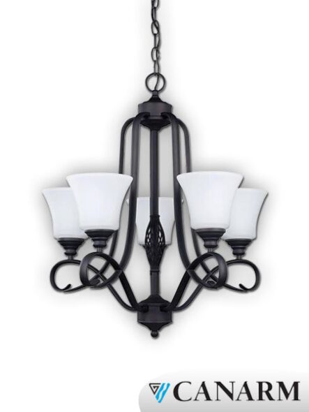 canarm twenty one 5 lights oil rubbed bronze chandelier ich253a05orb