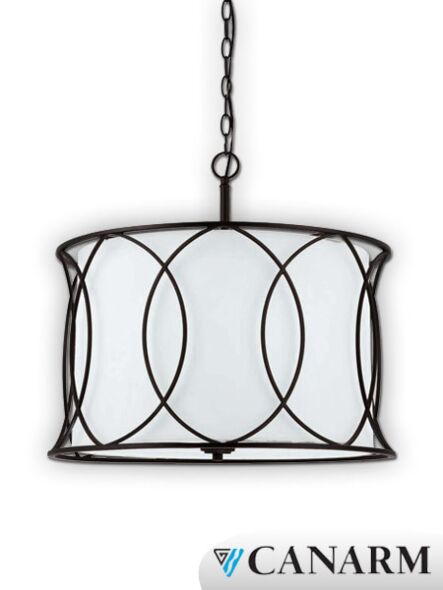 canarm monica white fabric shade ich320a03orb20