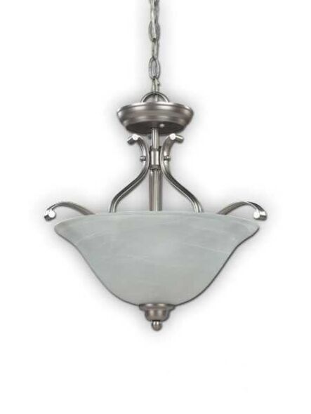 Canarm Michael 3 Light Brushed Pewter Chandelier ICH372A03BPT15 (fixturewshade