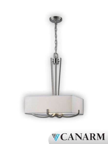 Canarm Palmer 3 Light Brushed Nickel Chandelier ICH422A03BN18 (fixturewshade