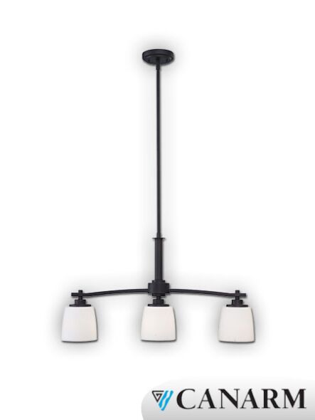 canarm dayena 3 lights oil rubbed bronze chandelier ich463a03orb