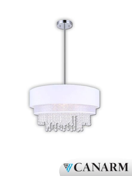 canarm charleston 4 lights white with crystals chandelier ich509a04ch22