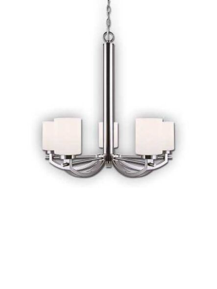 canarm fairfax 5 lights brushed nickel chandelier ich510a05bn
