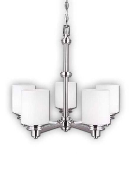 canarm crawford 5 lights brushed nickel chandelier ich625a05bn