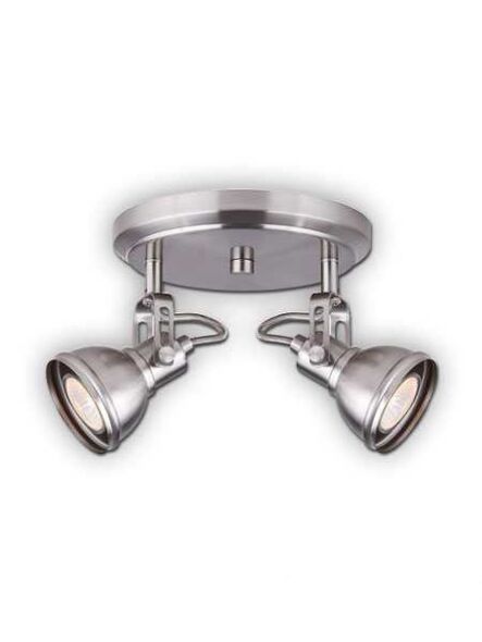 canarm polo 2 lights brushed nickel fixture icw622a02bn10