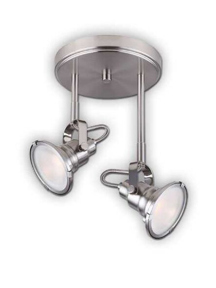 canarm cine 2 lights brushed nickel fixture icw631a02bn9