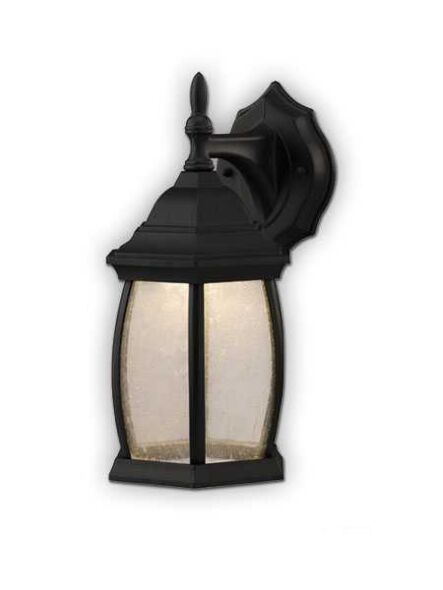 canarm elgin series outdoor wall mount black finish iol142l9bk