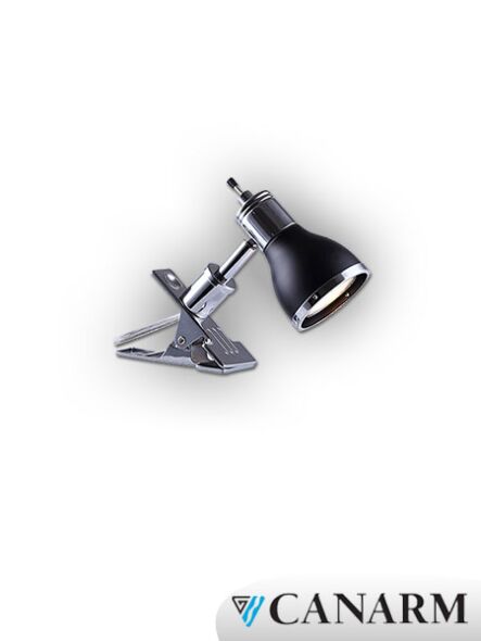 canarm plaza 1 light black and chrome lamp ipcl581bkc
