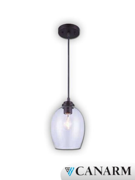 Canarm Nelson 1 Light Oil Rubbed Bronze Pendant Light IPL284B01ORB (fixturewshade)