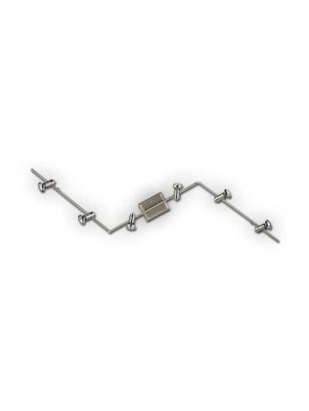 canarm shay 6 lights brushed pewter and chrome fixture it391a06bch10