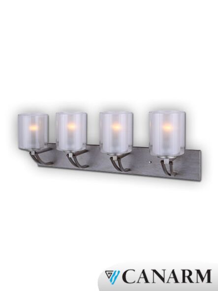 Canarm Bay 4 Light Historic Gold Wall Light IVL575A04HG (fixturewshade)