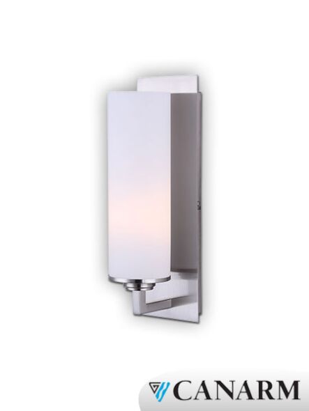 Canarm River 1 Light Brushed Nickel Wall Light IVL578A01BN (fixturewshade)