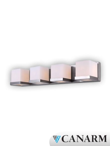 canarm denmark 4 lights brushed nickel wall light ivl584a04bn9