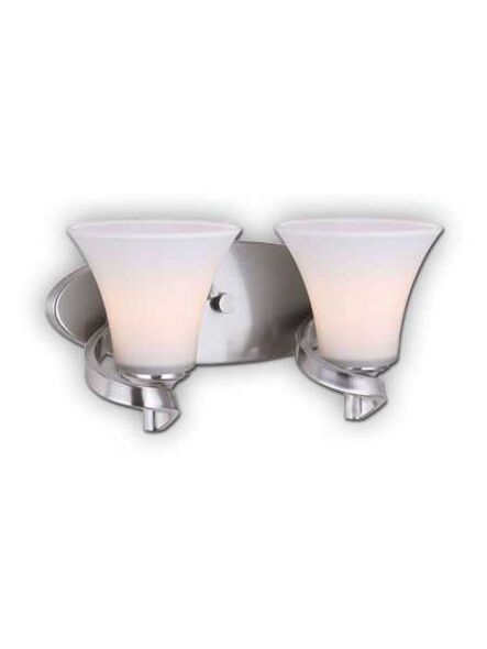canarm rue 2 lights brushed nickel wall light ivl587a02bn