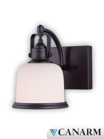 canarm flannigan 1 light oil rubbed bronze wall light ivl627a01orb