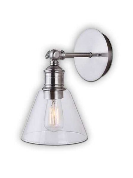 canarm larken 1 light brushed nickel wall light ivl628a01bn