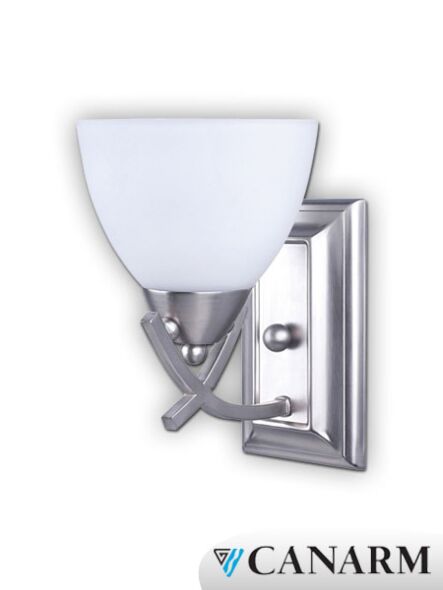 Canarm Paris 1 Light Brushed Pewter Wall Light IWF252A01BPT (fixturewshade)
