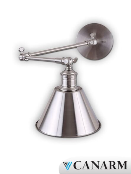 canarm morocco 1 light brushed nickel wall light iwf582a01bn