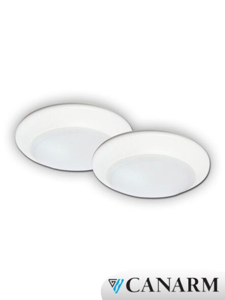 Canarm 6" LED Disk Flush mount 15W White LED-SM6DL-WT-C2 (x2 Pk)