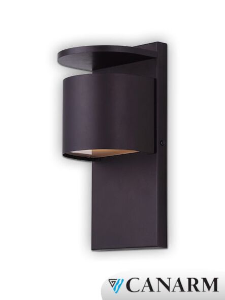 canarm notch oil rubbed bronze with frosted glass wall light lol284orb