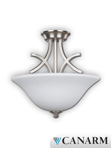 canarm flamenco 3 lights brushed pewter semi-flush risf250a03bpt