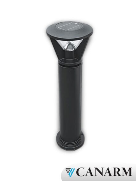Lampe solaire sur poteau Canarm noire SL003BK