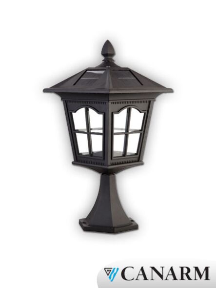 canarm outdoor solar post light black finish model 4 sl004bk